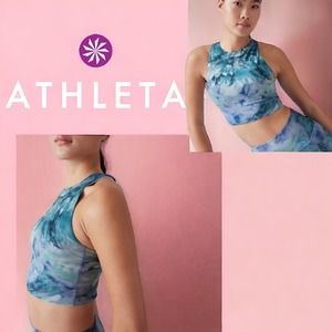 Athleta Sport Bras | NWT! Conscious Crop Printed Longline Sport Bra‎ in XS